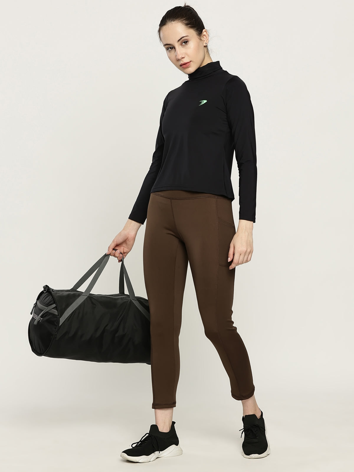 WOMEN ACTIVE TIGHTS WITH SIDE PRINT